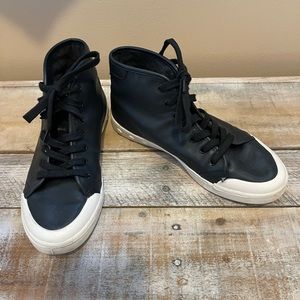 Rag & Bone Standard Issue Black Leather High Top Sneakers